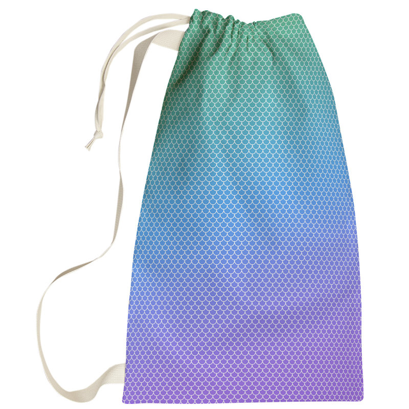 Sac à linge sirène balances, Petit (H 64 po x l 20 po x P 1,5 po), Vert