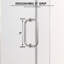 Cabine de douche d'angle à charnières murales sans cadre Nirvana, dimensions : 101,6 cm (L) x 86,4 cm (P) x 193 cm (H), verre clair facile à nettoyer de 10 mm d'épaisseur, finition chromée.-114374192-120232277
