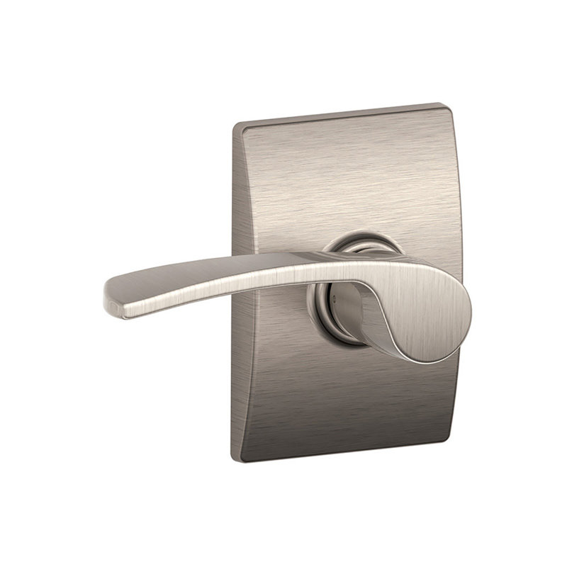 Century Merano Passage Door Lever, Satin Nickel