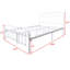 Structure de lit plateforme en métal, tête de lit / pied de lit de style victorien / rangement sous le lit / aucun sommier nécessaire-1469120838-1469120836