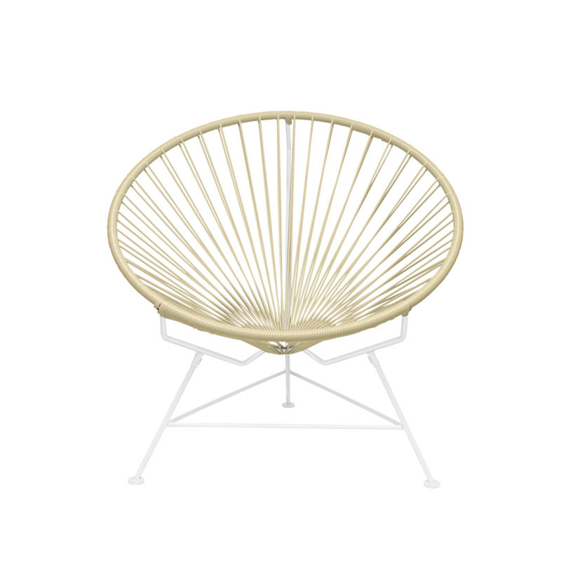 Innit Indoor Handmade Lounge Chair, Wheat/White