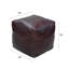 POUF GRIS EN CUIR FABRIQUÉ À LA MAIN ÉCRÉABLE À LA MAIN EN CAOUTCHOUC BLUE DE BAH HOMES - 18 po x 18 po x 18 po, de forme carrée, de couleur grise, uni, en cuir Buffalo Genunie, rembourré de coton recyclé, repose-pieds pour le salon, la salle d'étude, Patio et bureau-491520712-491520710-491520718