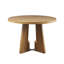 Table de salle à manger 44 "ronde avec base en X, finition en placage de bois de noyer