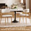 Ensemble de chaises de salle à manger modernes en métal avec confort rembourré-608564520-608564523-608564526