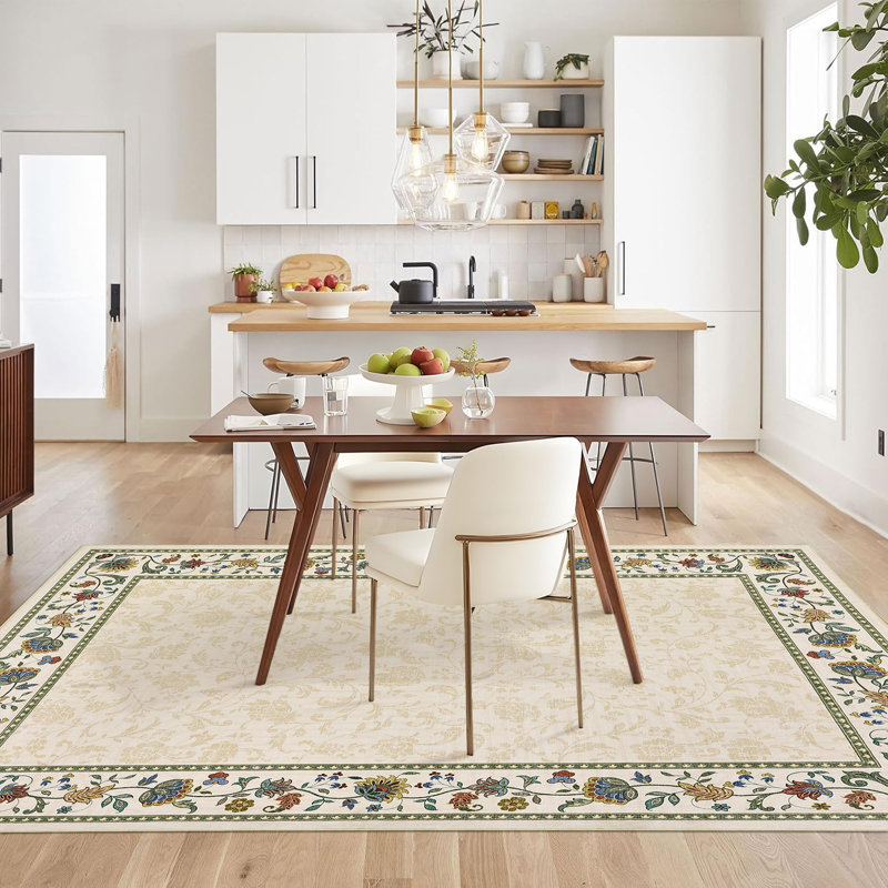 Tapis lavable Farmhouse Floral, Rectangle 9 pi x 12 pi