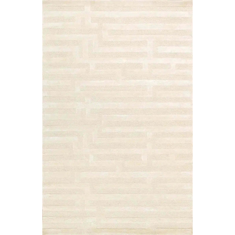 Canvello Bamboo Silk Cream Ivory Rug - 8'9" X 11'9"