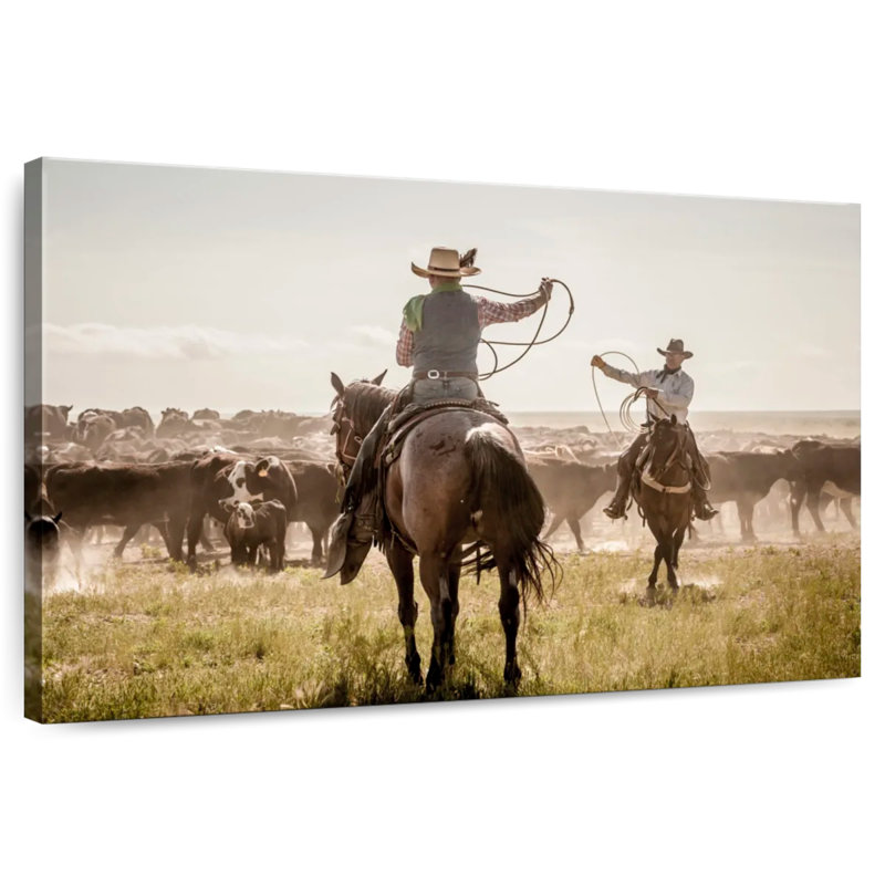 Brampt Cattle Drive Day, 26" H x 39" W