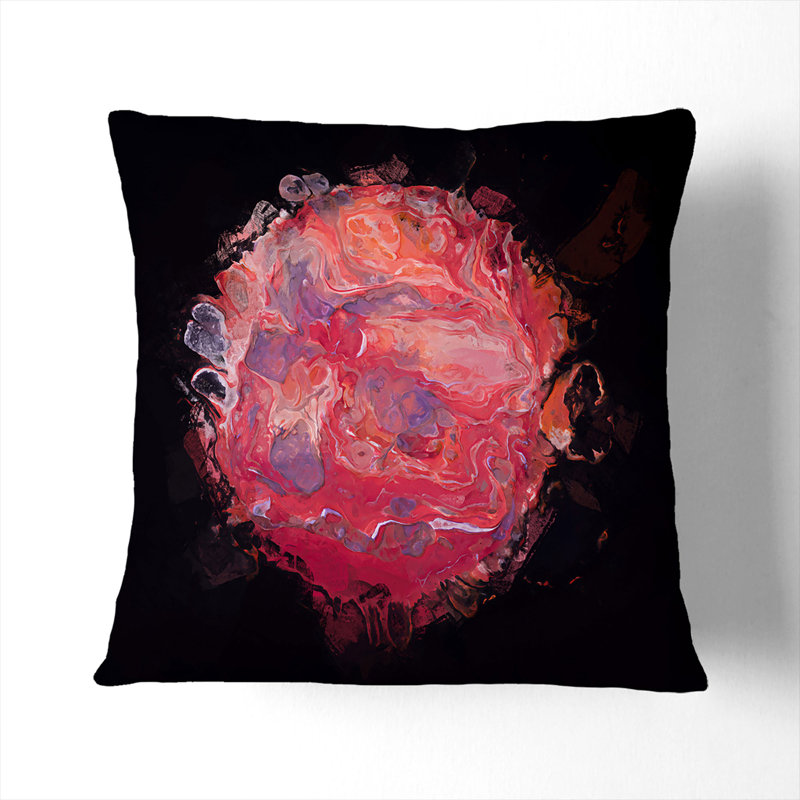 Abstract Square Cushion, 40cm H x 40cm W x 15cm D, White