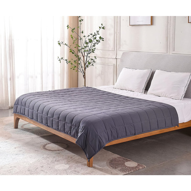 Couverture 100% coton , 15, Bleu marine, Simple