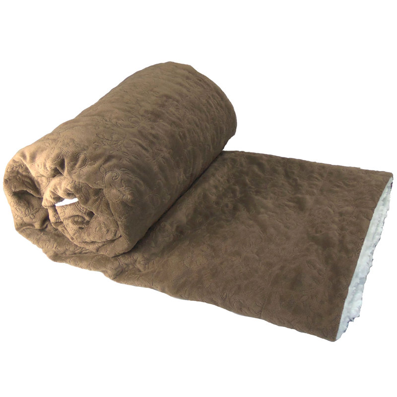 Lorreay Embroidered Throw Blanket, Chocolate