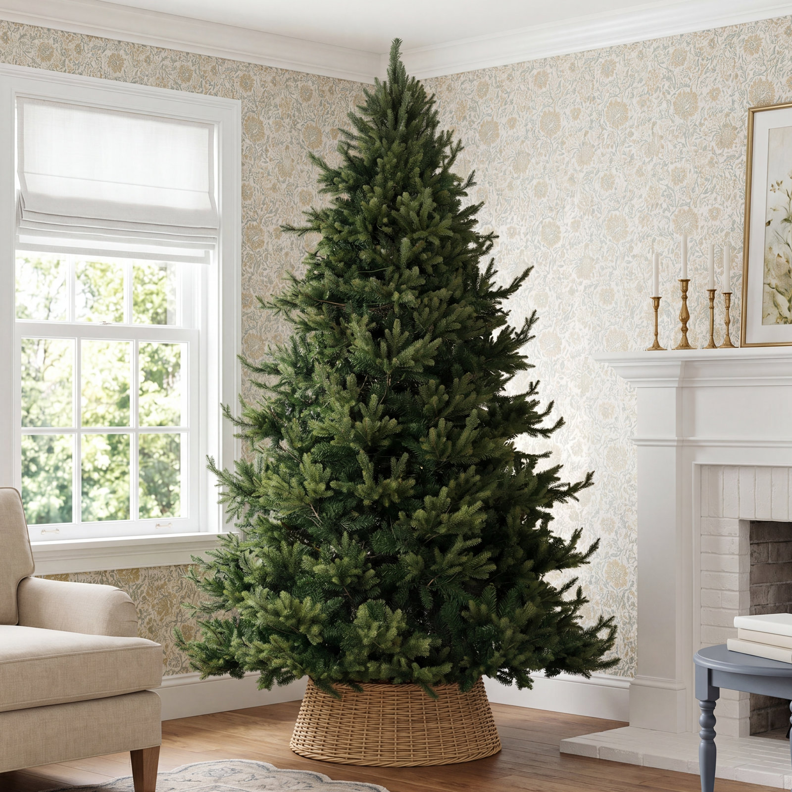 Farwell 9' Pre-Lit Fir Christmas Tree, 9 ft