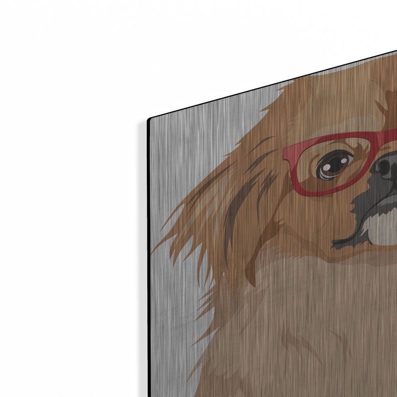 «Pekingese Porter des lunettes de hipster» par les affiliés Furbaby, H 12 po x l 16 po