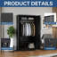 Armoire de rangement industrielle en acier noir - grande armoire en métal laminé à froid de 72 po, portes verrouillables de 0,6 mm, tablettes réglables, tringle à vêtements suspendue, casier robuste pour la maison, le garage et le bureau