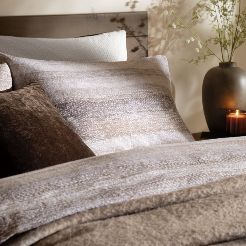 Swift Cotton Blend No Pattern Duvet Cover Set with Pillowcases, Beige, Kingsize Duvet Cover Set + 2 King Pillowcases