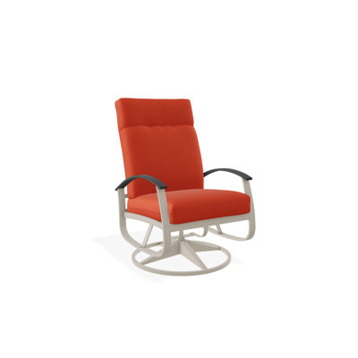 Chaise berçante pivotante réglable avec coussins Askar