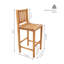 Chaise de bar en bois de teck Anjila