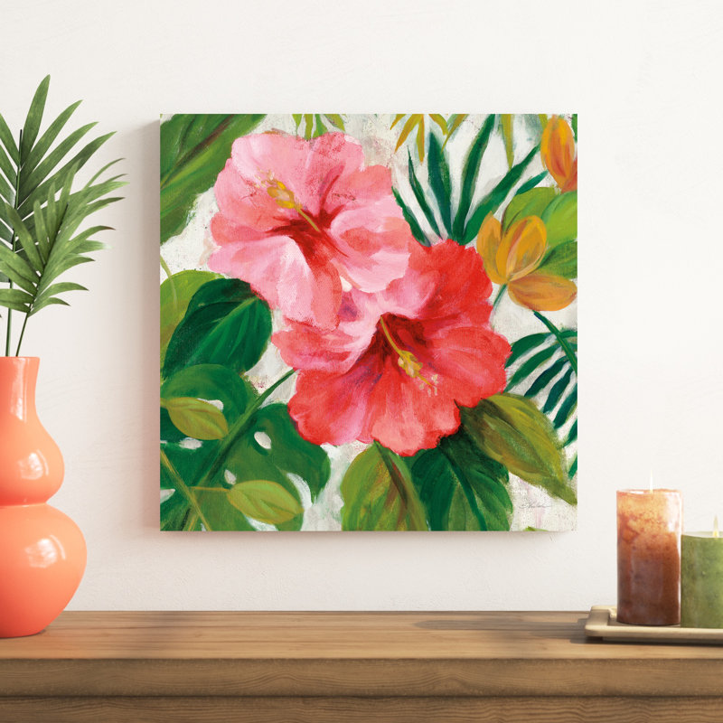 Tropical Jewels I V2 - rose, H 20 po x l 20 po