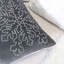 Gray Velvet Holiday Throw Pillow 20X20 With Silver Snowflake Embroidery And Insert-125133877