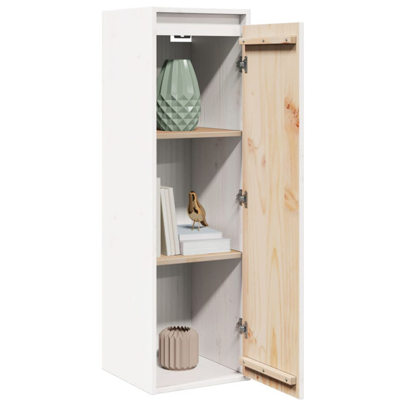 Goeffrey 100 cm H x 30 cm W Solid Wood Floating Bookcase, White, 2