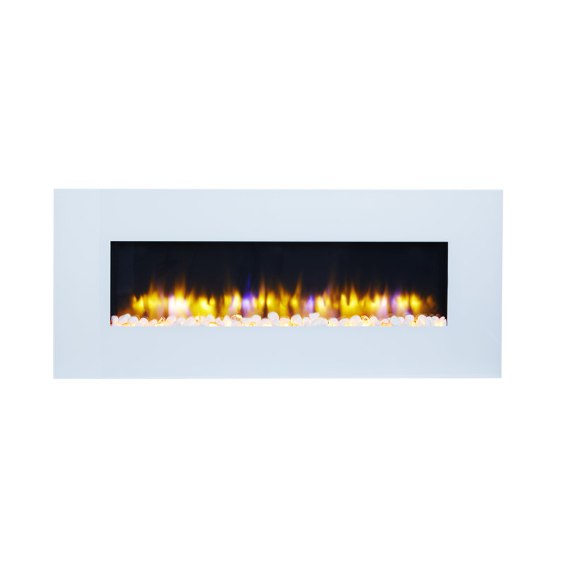Maud Castleton Fires & Fireplaces 127cm W Electric Fireplace with 6824.28 BTU, White