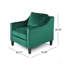 Fauteuil club en velours vert