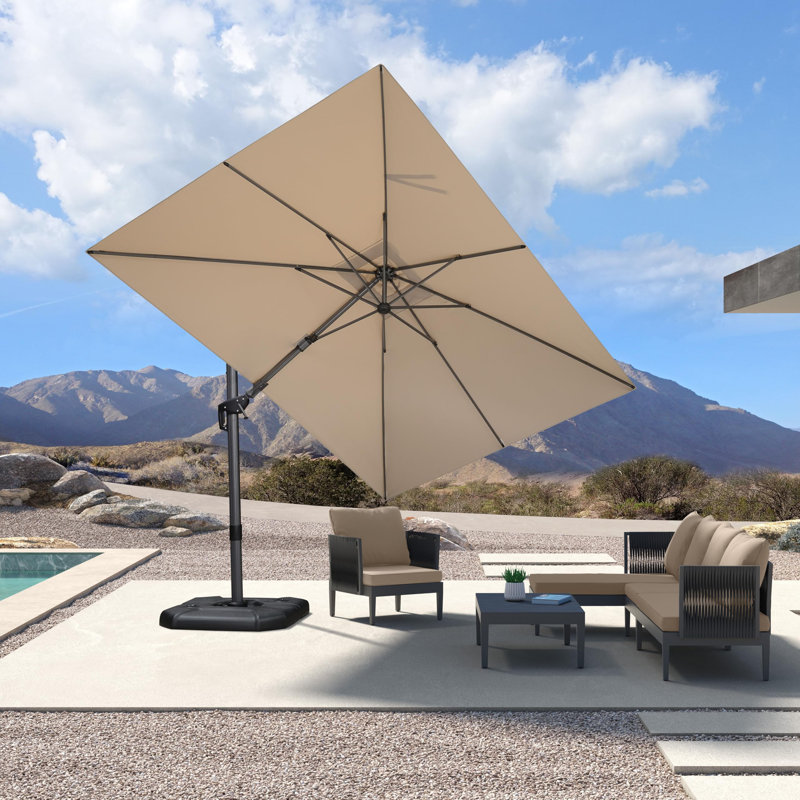 243cm X 335cm Rectangular Cantilever Parasol, Beige