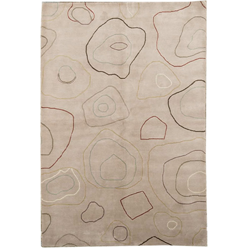Himalayan Wool Abstract Area Rug in Gray