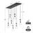 7-Light Glass Raindrop Pendant for Living Room Kitchen-68103817