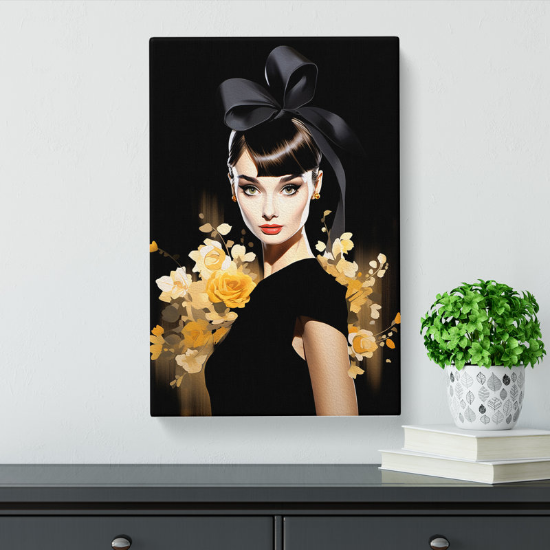 Audrey Hepburn - Wrapped Canvas, 50cm H x 35cm W x 3cm D