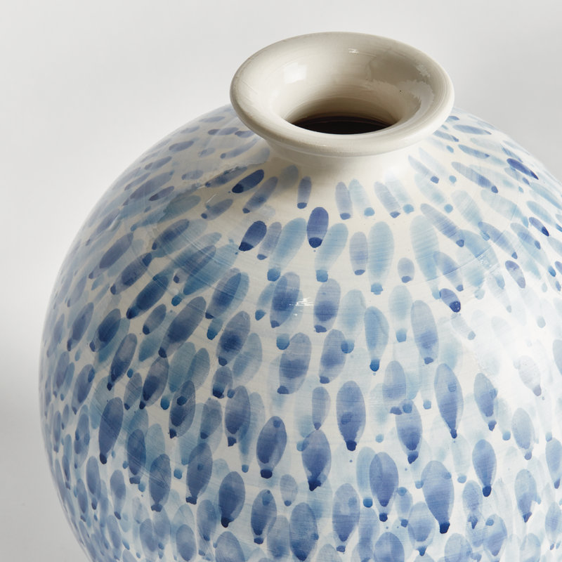 Cascata Handmade Ceramic Table Vase, 15" H x 13.75" W x 13.75" D