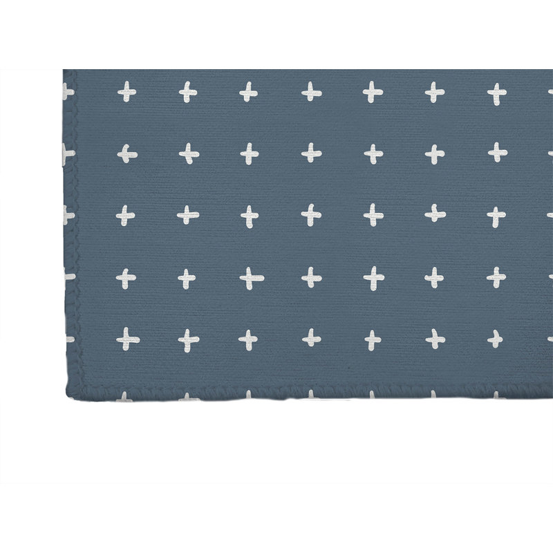 Tapis de bureau léger Criss, L 6 pi x L 4 pi, Bleu