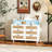 43.31"6-Drawers Rattan Storage Cabinet Rattan Drawer With LED Lights And Power Outlet