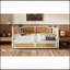 Lit de jour simple en rotin de style traditionnel avec lit gigogne simple pour un espace limité, chambre d'amis, aucun sommier nécessaire, blanc antique