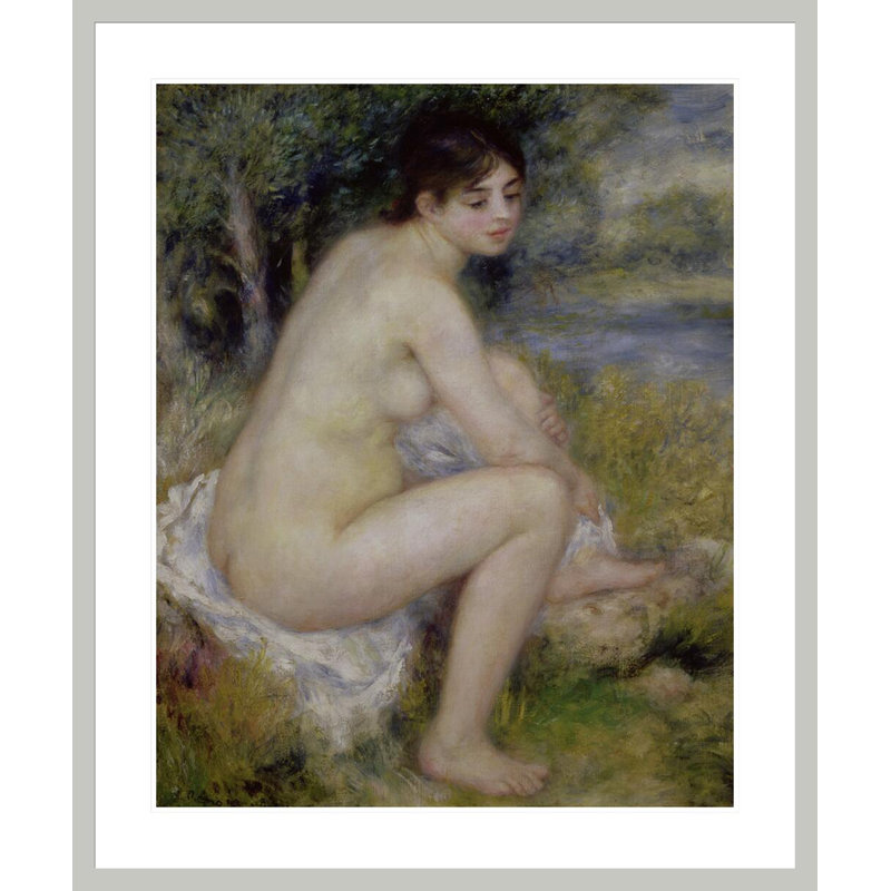 «Nu in a Landscape» par Pierre-Auguste Renoir, impression giclée sur cadre, H 40,06 po x l 33,5 po