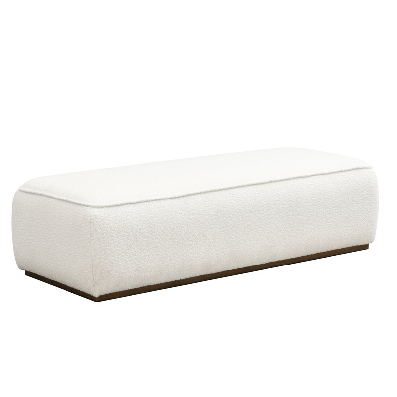 Repose-pieds granuleux beige confortable de 52 pouces, caractéristique du tissu distinctif pour la décoration intérieure, utilisation polyvalente dans différentes zones de vie, assise confortable et structure solide, caractéristique unique, usage multiple
