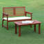 Banc de jardin en bois Estherville Meranti