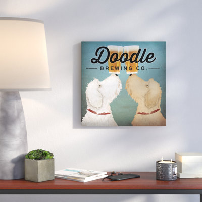« adorable doodle brassing company », reproduction d’impression sur toile