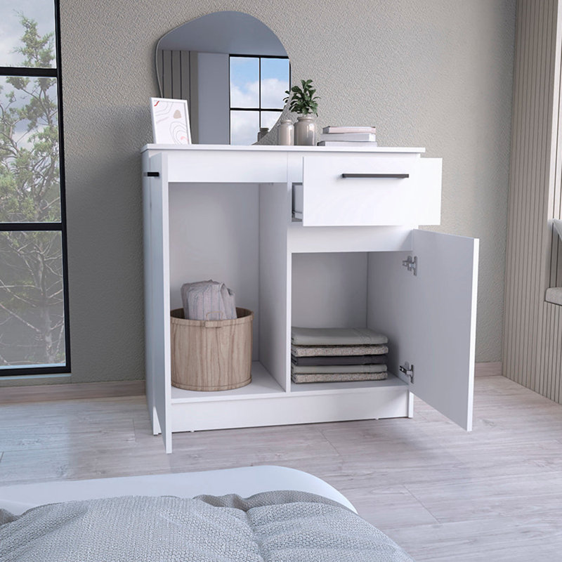 Commode 1 tiroir, Blanc