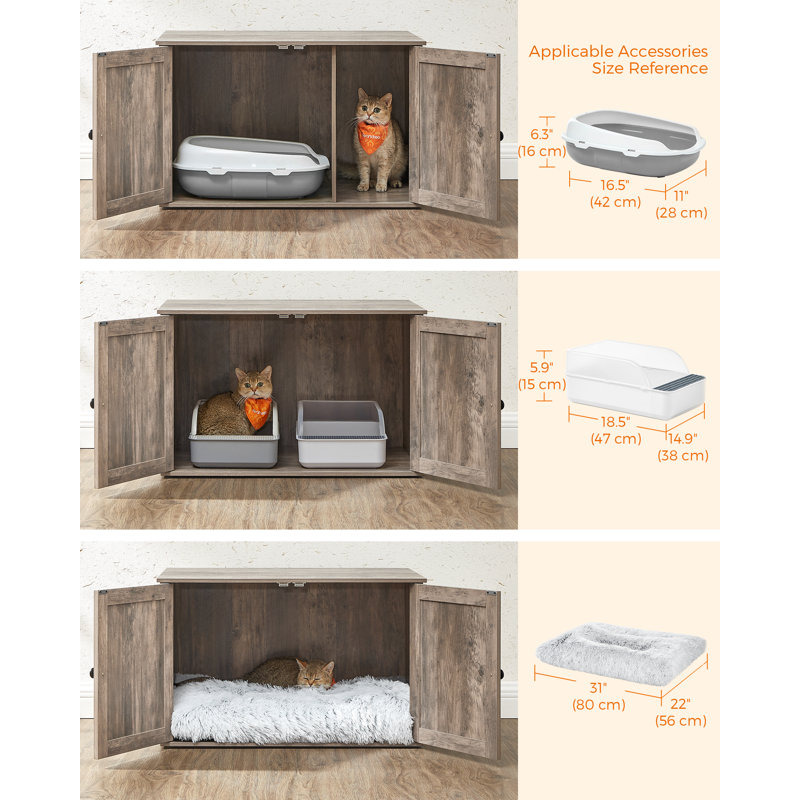 Litter Box Enclosure, Gray