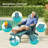 Folding Adirondack Chair with Retractable Ottoman & Cup Holder, 3-Position Adjustable for Patio, All-Weather Outdoor Seating-597869645