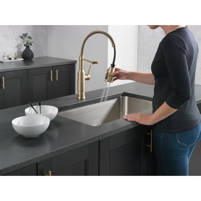 Robinet de cuisine Theodora Pro Style, Bronze champagne