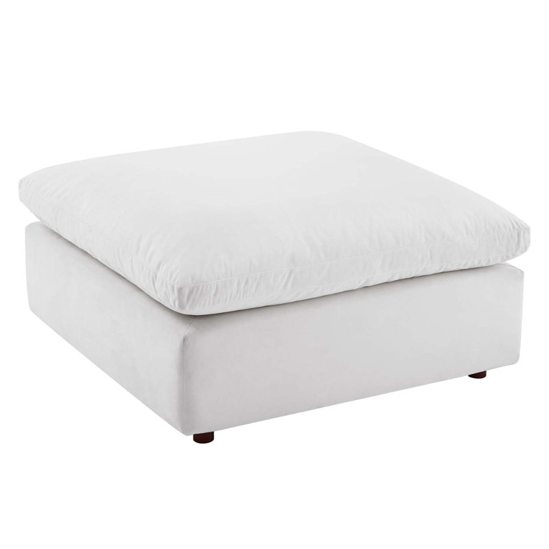 Repose-pieds Modway Commix, Velours blanc