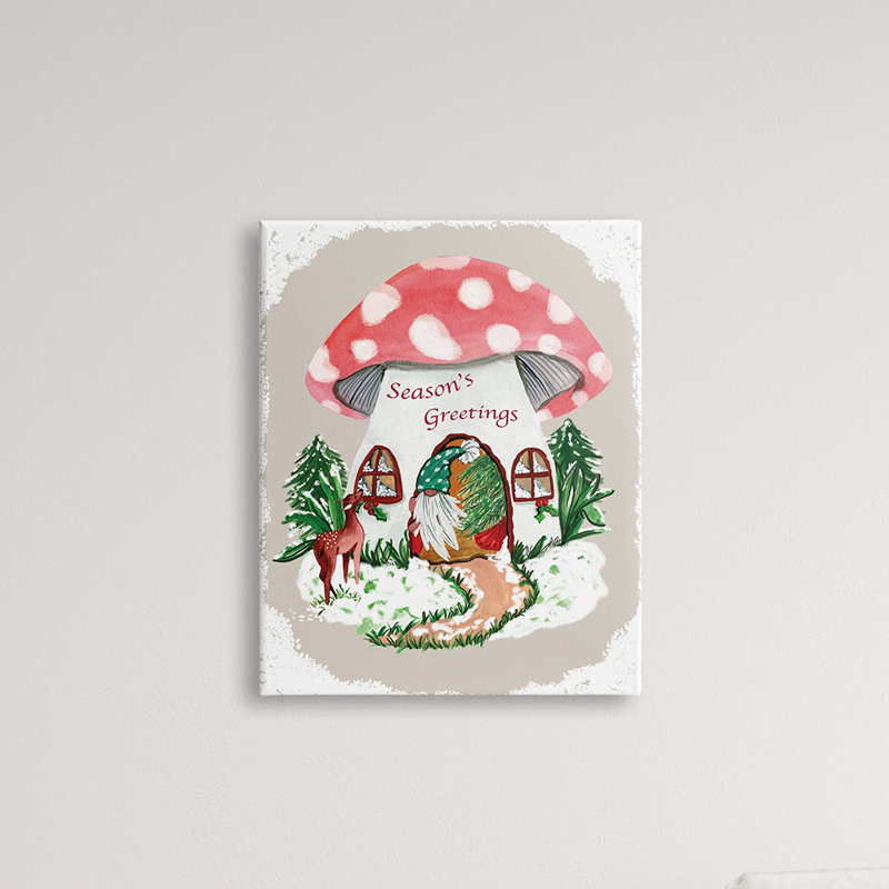 Season's Greetings, H 30 po x l 24 po x P 1,5 po, Estampe numérique Farmhouse