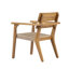 Chaises de salle à manger robustes pour patio, en osier de bois d'acacia, style rustique moderne pour l'extérieur