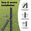 Vidaxl Fence With Posts PVC-Coated Steel-116798126-116798122