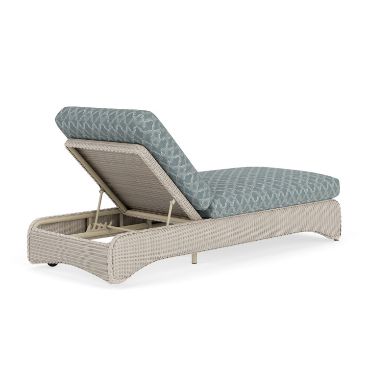 Loom Outdoor Chaise Lounge, Luna Mist, Linen
