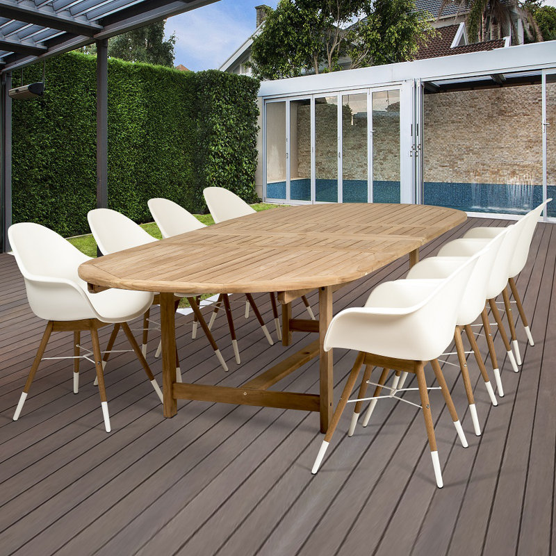 Ensemble repas 9 pièces en teck Kessinger
