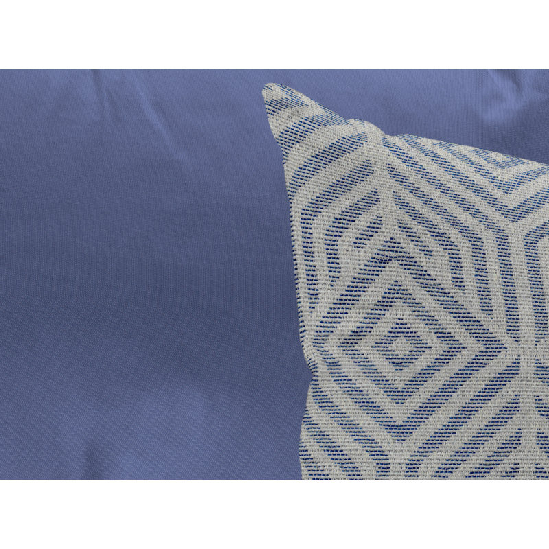 Laurents Geometric Rectangular Throw Pillow Cover, 40cm x 40cm, Dark Blue, Square