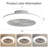 18 Inch Enclosed Ceiling Fan With Light And Remote, Flush Mount Bladeless Modern Low Profile Ceiling Fan For Bedroom Kitchen Dining Room