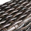 2 sièges de patio brun sans accoudoirs - 4 coussins, structure en aluminium, tissu lavable à la machine - 2 chaises d'extérieur rembourrées de mousse confortables toutes saisons, fermeté moyenne, housses